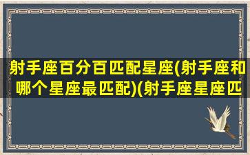 射手座百分百匹配星座(射手座和哪个星座最匹配)(射手座星座匹配度)