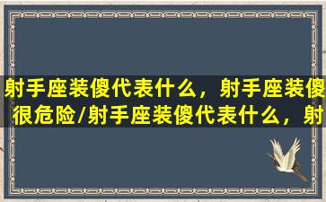 射手座装傻代表什么，射手座装傻很危险/射手座装傻代表什么，射手座装傻很危险-我的网站