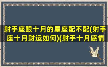 射手座跟十月的星座配不配(射手座十月财运如何)(射手十月感情)