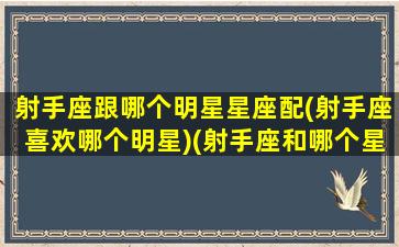 射手座跟哪个明星星座配(射手座喜欢哪个明星)(射手座和哪个星座谈恋爱)