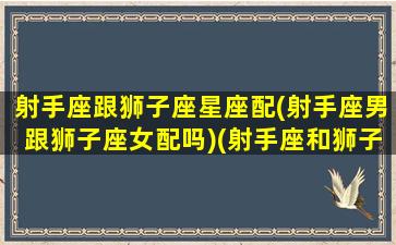 射手座跟狮子座星座配(射手座男跟狮子座女配吗)(射手座和狮子座配不配做夫妻)