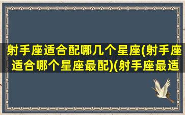 射手座适合配哪几个星座(射手座适合哪个星座最配)(射手座最适合配什么星座)