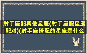 射手座配其他星座(射手座配星座配对)(射手座搭配的星座是什么)