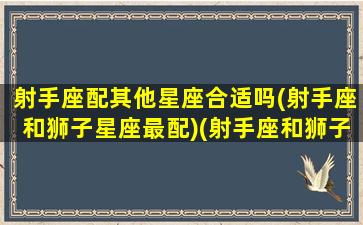 射手座配其他星座合适吗(射手座和狮子星座最配)(射手座和狮子星座最配对)