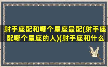 射手座配和哪个星座最配(射手座配哪个星座的人)(射手座和什么星座最搭配)