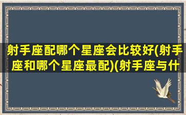 射手座配哪个星座会比较好(射手座和哪个星座最配)(射手座与什么星座最配-星座屋)