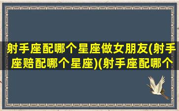 射手座配哪个星座做女朋友(射手座赔配哪个星座)(射手座配哪个星座合适)