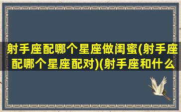 射手座配哪个星座做闺蜜(射手座配哪个星座配对)(射手座和什么星座做闺蜜最合适)