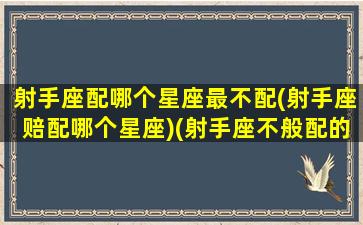 射手座配哪个星座最不配(射手座赔配哪个星座)(射手座不般配的星座)