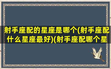 射手座配的星座是哪个(射手座配什么星座最好)(射手座配哪个星座合适)