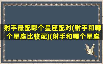 射手最配哪个星座配对(射手和哪个星座比较配)(射手和哪个星座绝配)