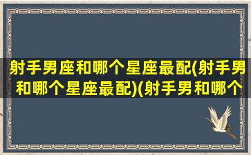 射手男座和哪个星座最配(射手男和哪个星座最配)(射手男和哪个星座最般配)