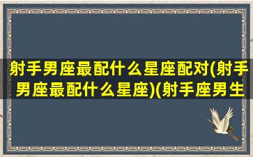 射手男座最配什么星座配对(射手男座最配什么星座)(射手座男生配什么星座最好)