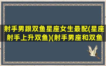 射手男跟双鱼星座女生最配(星座射手上升双鱼)(射手男座和双鱼女座配不配)