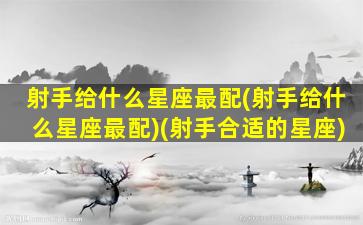 射手给什么星座最配(射手给什么星座最配)(射手合适的星座)