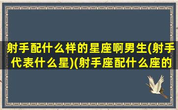 射手配什么样的星座啊男生(射手代表什么星)(射手座配什么座的男生)