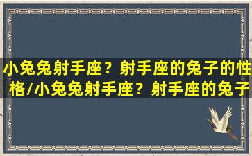 小兔兔射手座？射手座的兔子的性格/小兔兔射手座？射手座的兔子的性格-我的网站