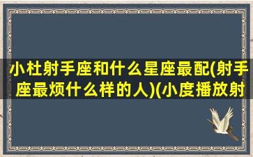 小杜射手座和什么星座最配(射手座最烦什么样的人)(小度播放射手座的外来妹的图片)