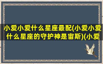 小爱小爱什么星座最配(小爱小爱什么星座的守护神是宙斯)(小爱小爱什么星座最好看)