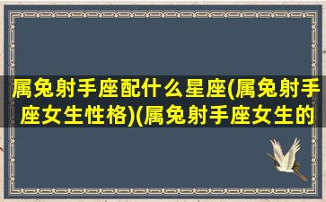 属兔射手座配什么星座(属兔射手座女生性格)(属兔射手座女生的性格特点)