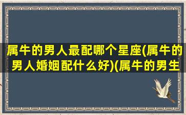 属牛的男人最配哪个星座(属牛的男人婚姻配什么好)(属牛的男生最佳婚配)