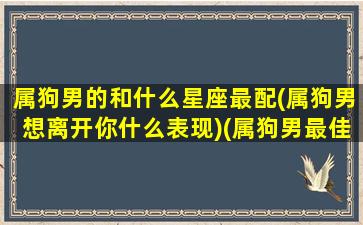 属狗男的和什么星座最配(属狗男想离开你什么表现)(属狗男最佳配偶是什么生肖)