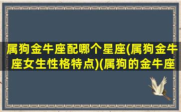 属狗金牛座配哪个星座(属狗金牛座女生性格特点)(属狗的金牛座)