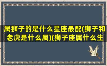 属狮子的是什么星座最配(狮子和老虎是什么属)(狮子座属什么生肖最不好)