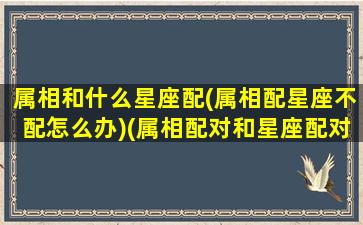 属相和什么星座配(属相配星座不配怎么办)(属相配对和星座配对哪个准)