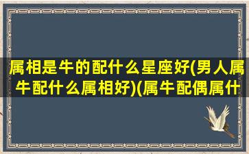 属相是牛的配什么星座好(男人属牛配什么属相好)(属牛配偶属什么最好)