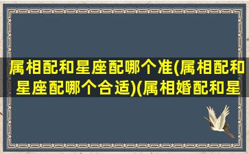 属相配和星座配哪个准(属相配和星座配哪个合适)(属相婚配和星座配冲突吗)