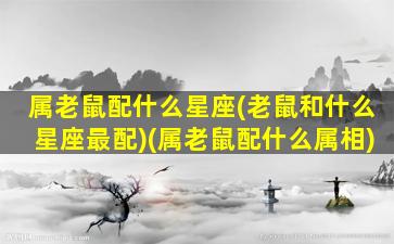 属老鼠配什么星座(老鼠和什么星座最配)(属老鼠配什么属相)