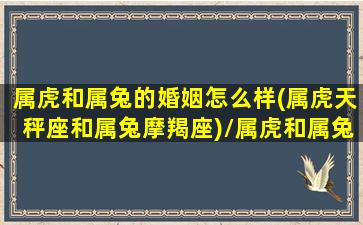 属虎和属兔的婚姻怎么样(属虎天秤座和属兔摩羯座)/属虎和属兔的婚姻怎么样(属虎天秤座和属兔摩羯座)-我的网站