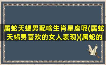 属蛇天蝎男配啥生肖星座呢(属蛇天蝎男喜欢的女人表现)(属蛇的天蝎座男人对待感情)