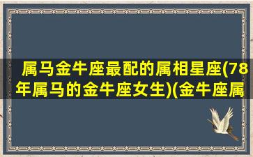 属马金牛座最配的属相星座(78年属马的金牛座女生)(金牛座属马人)