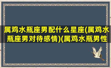 属鸡水瓶座男配什么星座(属鸡水瓶座男对待感情)(属鸡水瓶男性格)