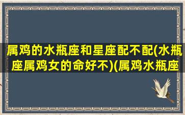 属鸡的水瓶座和星座配不配(水瓶座属鸡女的命好不)(属鸡水瓶座女人的婚姻)