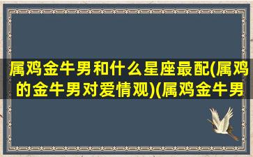 属鸡金牛男和什么星座最配(属鸡的金牛男对爱情观)(属鸡金牛男婚姻状况)