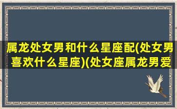 属龙处女男和什么星座配(处女男喜欢什么星座)(处女座属龙男爱情)