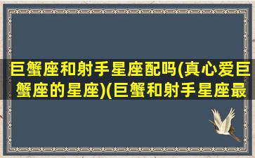 巨蟹座和射手星座配吗(真心爱巨蟹座的星座)(巨蟹和射手星座最配对指数)