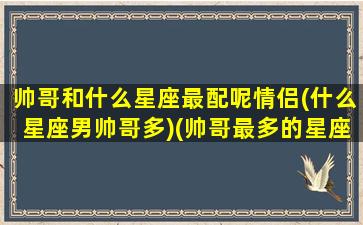 帅哥和什么星座最配呢情侣(什么星座男帅哥多)(帅哥最多的星座男)