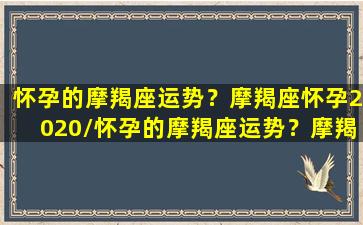 怀孕的摩羯座运势？摩羯座怀孕2020/怀孕的摩羯座运势？摩羯座怀孕2020-我的网站