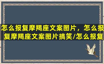 怎么报复摩羯座文案图片，怎么报复摩羯座文案图片搞笑/怎么报复摩羯座文案图片，怎么报复摩羯座文案图片搞笑-我的网站