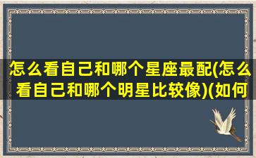 怎么看自己和哪个星座最配(怎么看自己和哪个明星比较像)(如何看自己跟哪个明星比较像)