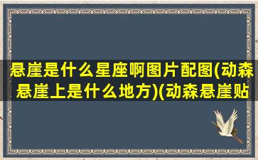 悬崖是什么星座啊图片配图(动森悬崖上是什么地方)(动森悬崖贴图)