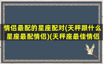 情侣最配的星座配对(天秤跟什么星座最配情侣)(天秤座最佳情侣)