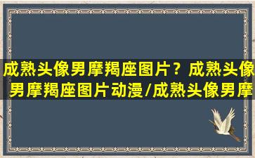 成熟头像男摩羯座图片？成熟头像男摩羯座图片动漫/成熟头像男摩羯座图片？成熟头像男摩羯座图片动漫-我的网站