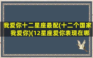 我爱你十二星座最配(十二个国家我爱你)(12星座爱你表现在哪里的图片)