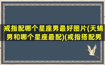 戒指配哪个星座男最好图片(天蝎男和哪个星座最配)(戒指搭配男)