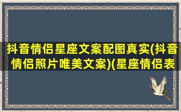 抖音情侣星座文案配图真实(抖音情侣照片唯美文案)(星座情侣表)